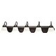 preview thumbnail 1 of 0, Volume Lighting Marti 5 Light 38" Wide Bathroom Vanity Light Antique Bronze