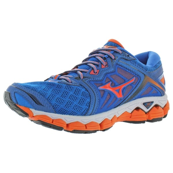 Mizuno Womens Wave Sky 3 Running Shoes Trainers Sneakers Blue Sports Breathable