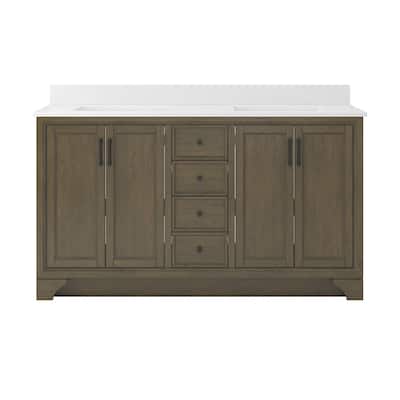 CRAFT + MAIN LCVT6122D-QSW Lanagan 61" Free Standing Double Basin
