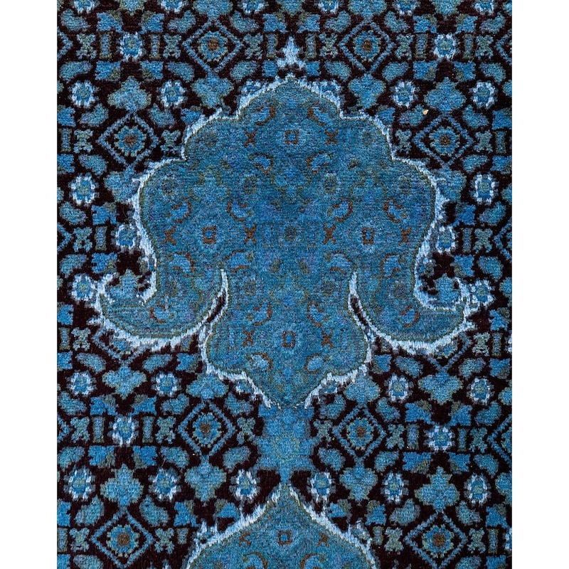Fine Vibrance, One-of-a-Kind Hand-Knotted Area Rug - Gray, 6' 8" x 9' 10" - 6' 8" x 9' 10"