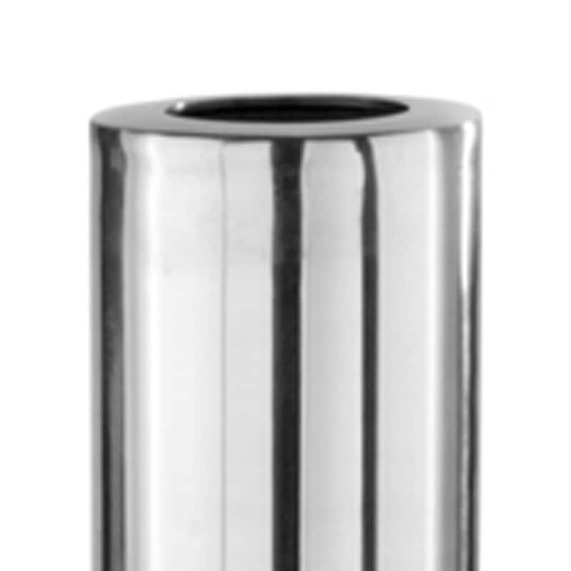 HomeRoots 56" Silver Aluminum Cylinder Table Vase