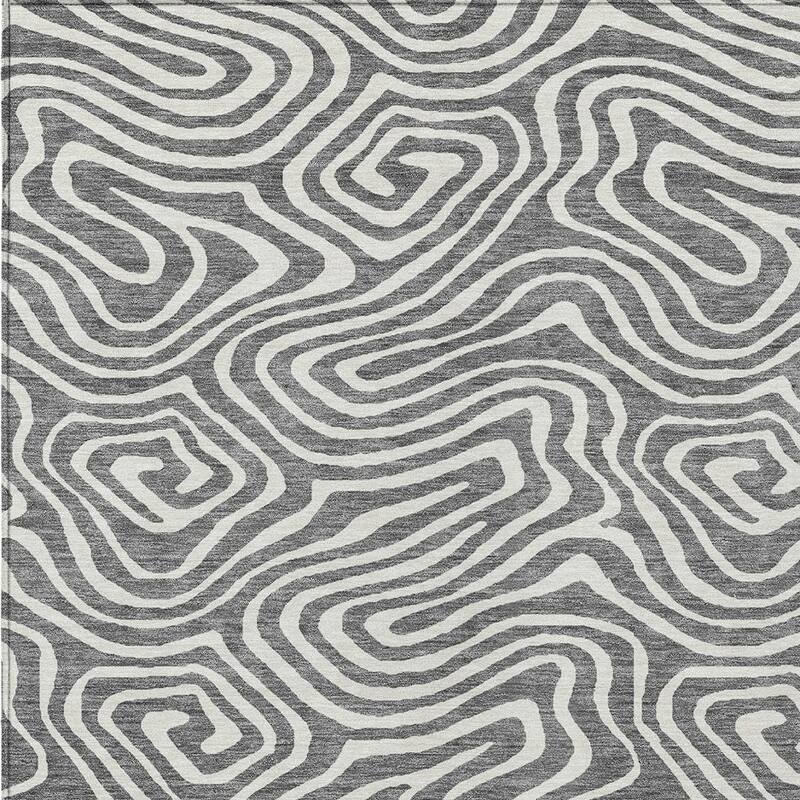 HomeRoots Abstract Transitional Rectangle Outdoor Rug