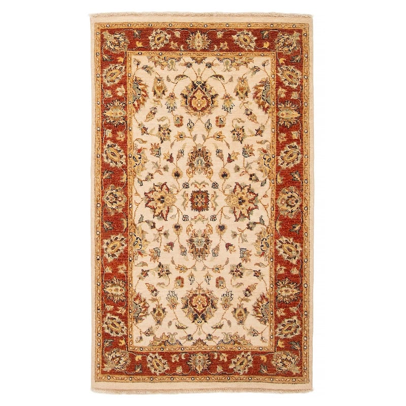 ECARPETGALLERY Hand-knotted Jamshidpour Cream Wool Rug - 3'0 x 5'0 - Cream - 3'0 x 5'0