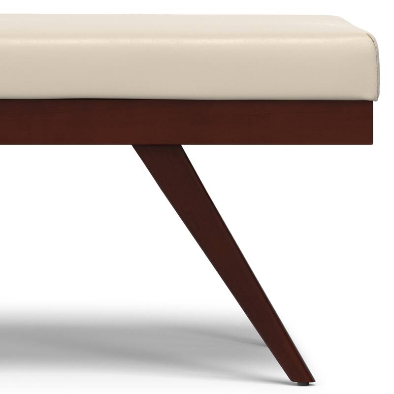 WYNDENHALL Nadine 48 inch Wide Mid Century Modern Rectangle Ottoman Bench