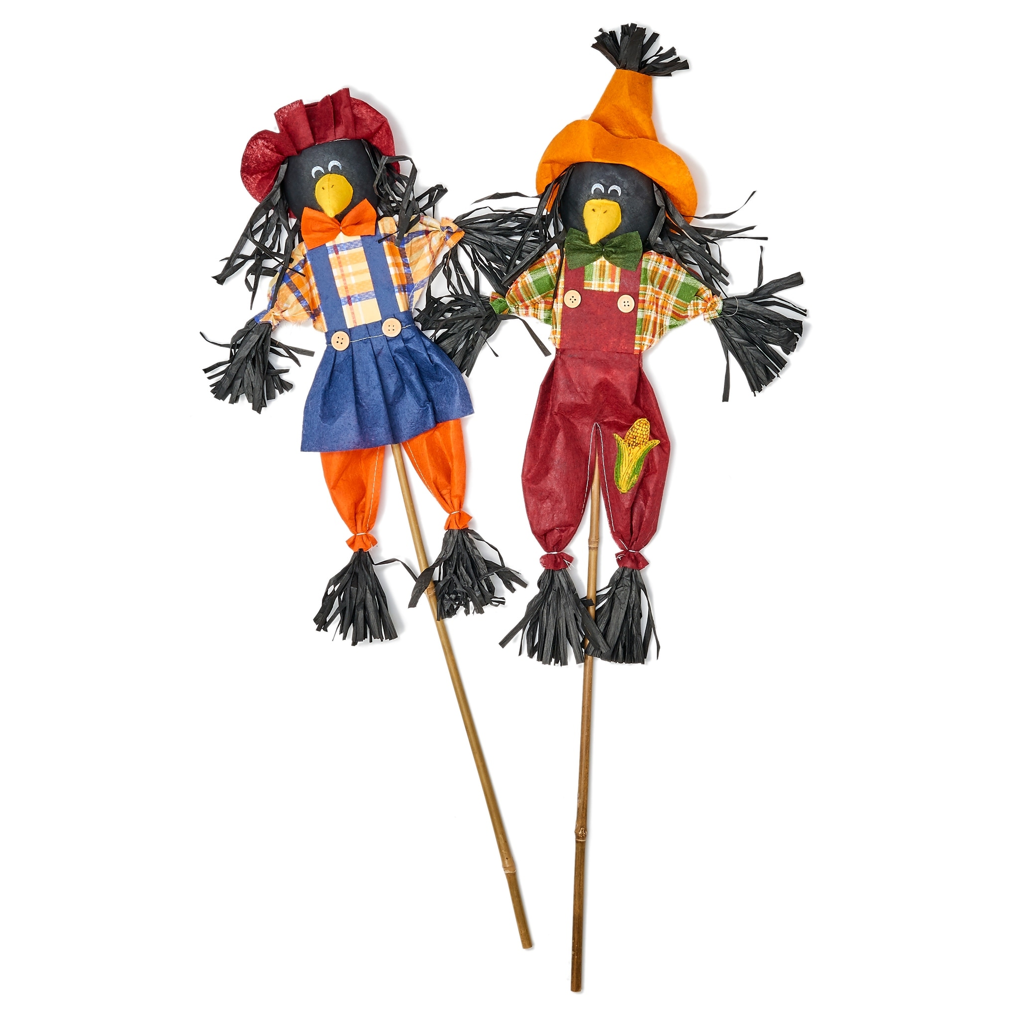 36" Crow on Stick, Set of 2