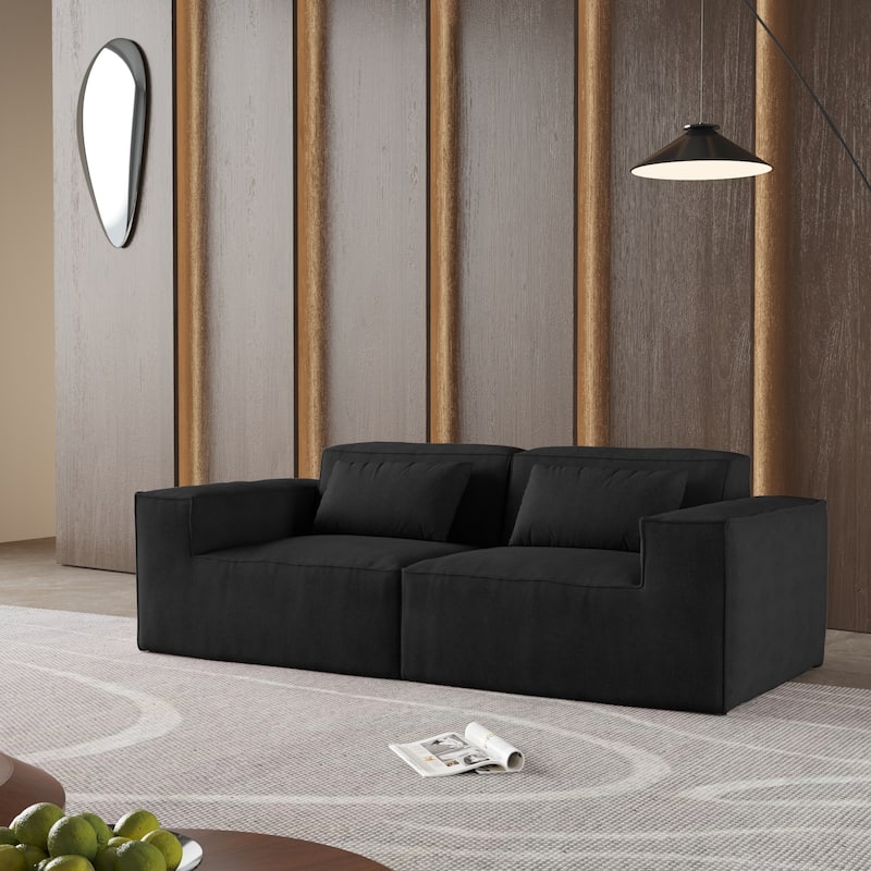 86.62" Modular Sectional Couch, Huge Plus Love Seat Sofa, Modern Comfy Corduroy Couches
