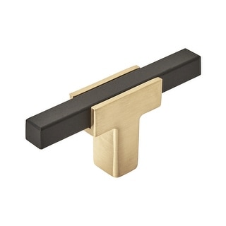 Urbanite 2-5/8 in (67 mm) Length Brushed Gold/Matte Black Cabinet Knob - 2.625