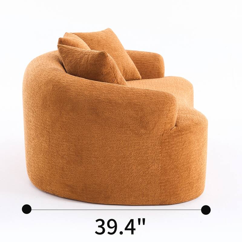 Chenille Fabric Loveseat Sofa