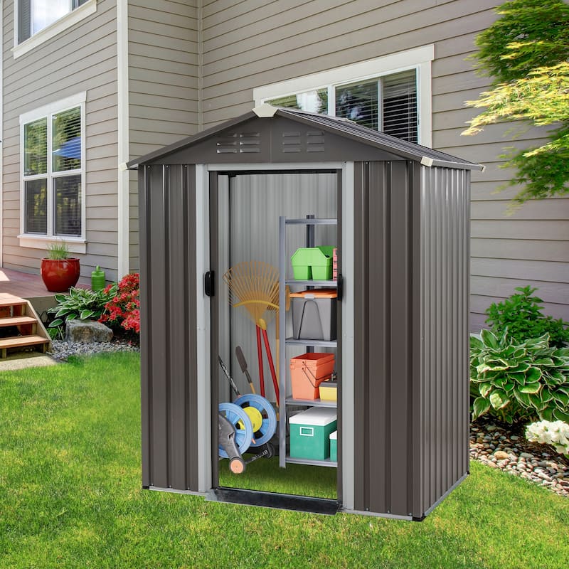 Futzca Outdoor Storage Shed with Lockable Door - N/A