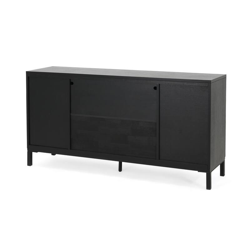 Christopher Knight Home - Mason Modern Geometric Accent Cabinet with Sliding Doors and Ample Storage