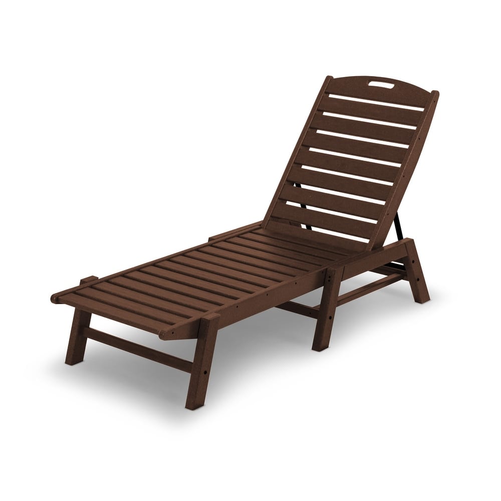 POLYWOOD Nautical Outdoor Stackable Chaise Lounge