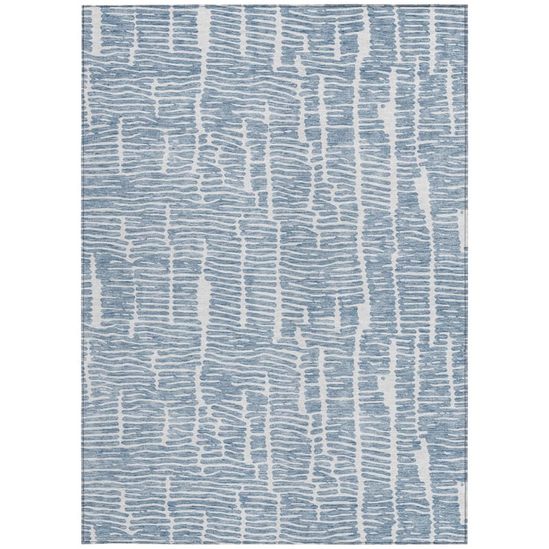 HomeRoots Abstract Transitional Rectangle Outdoor Rug
