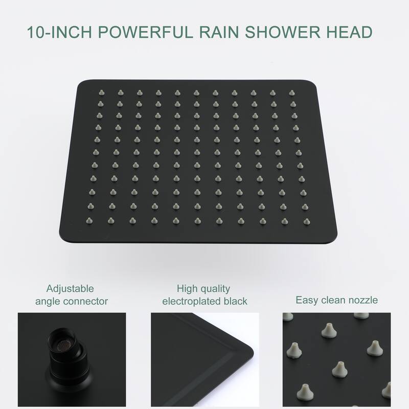 3-Function Ceiling Mount Shower Faucet with 10 in. Fixed Shower Head