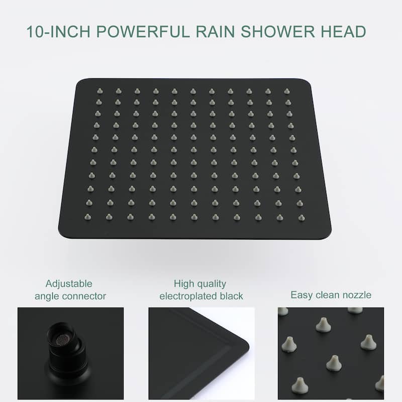 3-Function Wall Mount Shower Faucet with 12 in. Fixed shower head