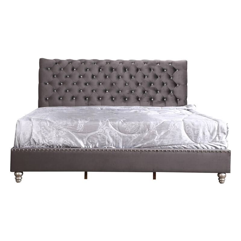 Maxx Tufted Upholstered King Panel Bed