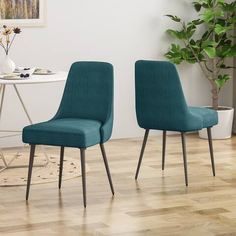 Alnoor Modern Armless Fabric Dining Chairs (Set of 2) by Christopher Knight Home