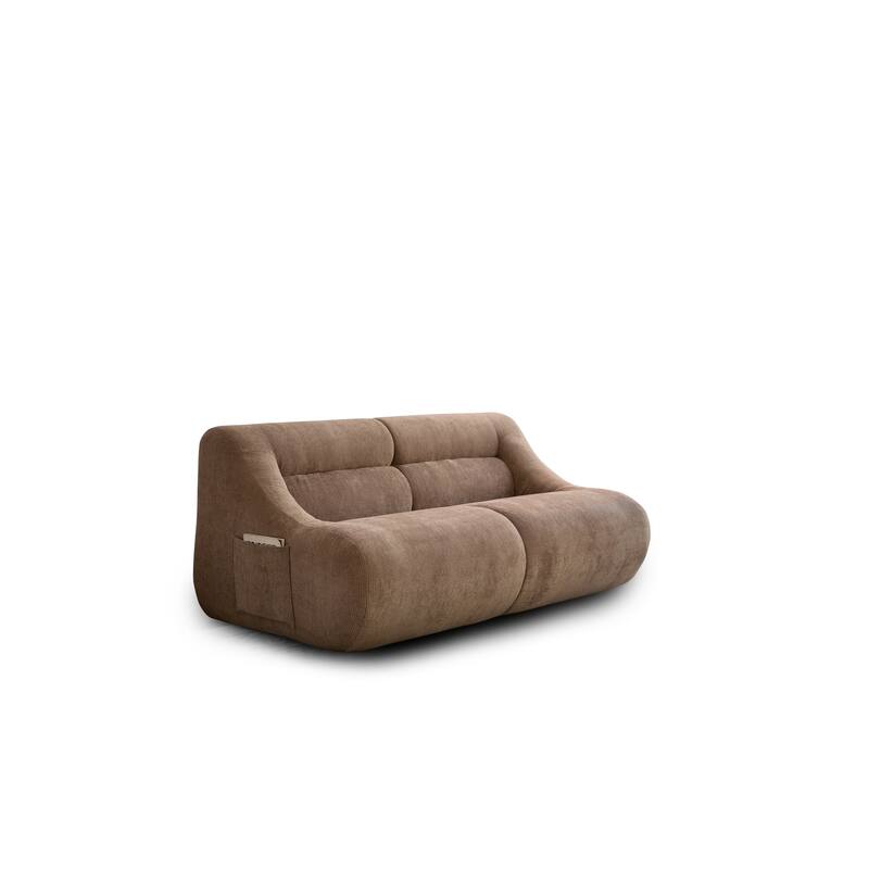 Memory Foam 2-Seater Couch, Deep Seat Modern Sofa