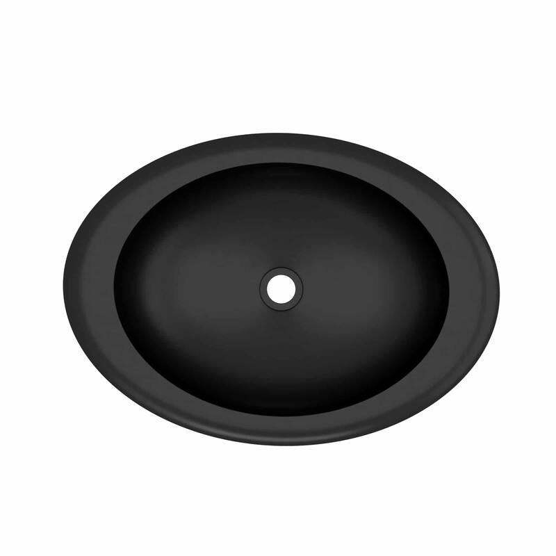Cuyama NativeStone and Concrete Drop-in Bathroom Sink - 21" x 15" x 5"
