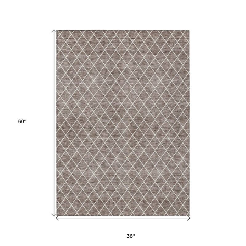 HomeRoots Geometric Transitional Rectangle Outdoor Rug