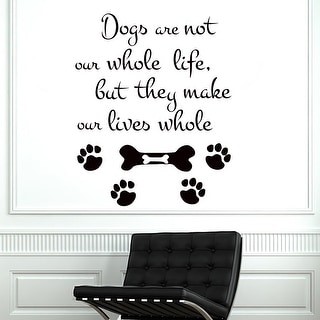 small 7x4" paw prints love pets dog grooming vets shop signs vinyl sticker wall