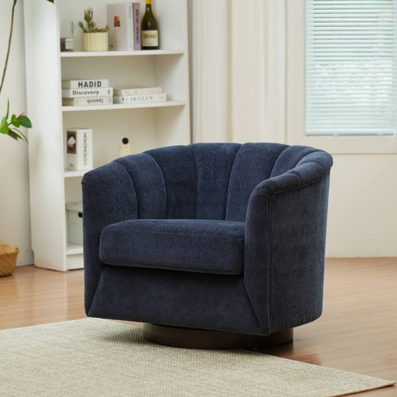 Fabric 360°Swivel Accent Chair