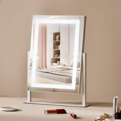 5 x Magnification Color Lighted Makeup Mirror with Charging Outlet and 2 Suction Cups