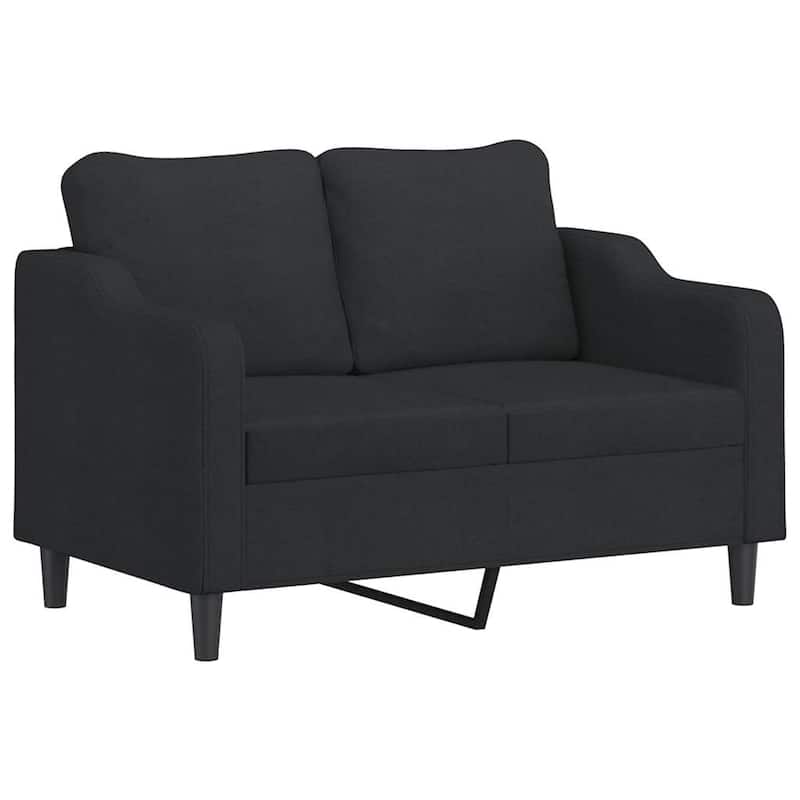 vidaXL Sofa Set Black Fabric (100% polyester), metal, textilene, plywood - 62.2 x 62.2 x 31.5 in