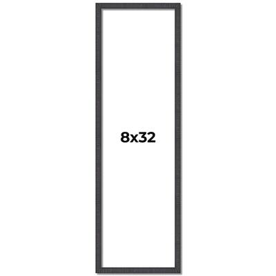 8x32 Frame Brown Solid Wood Picture Frame - Complete Modern Photo