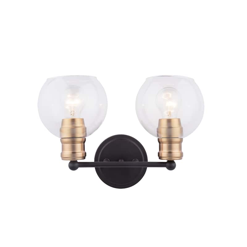 Brio Lighting Jasper Farmhouse 2-Light Dimmable Bathroom Vanity Light