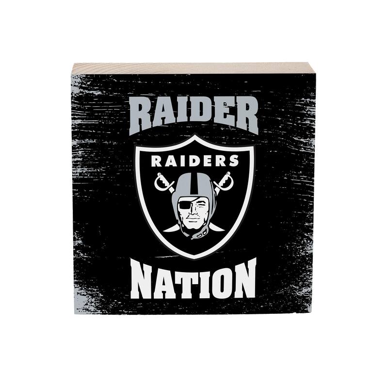 Las Vegas Raiders Wooden Tabletop Mantel Shelf Sign