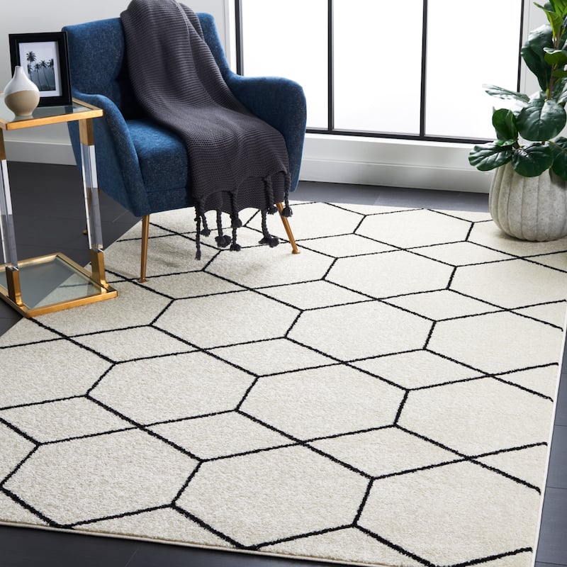 SAFAVIEH Tulum Kulli Bohemian & Eclectic Rug - 9' x 12' - Ivory/Black