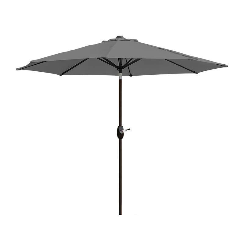 Brock 9-Foot Market Patio Umbrella with Concrete Base Weight Stand Included