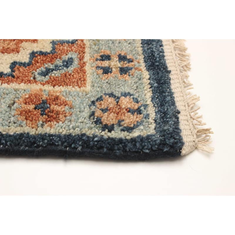 ECARPETGALLERY Hand-knotted Jules Serapi Dark Blue Wool Rug - 5'3 x 7'10
