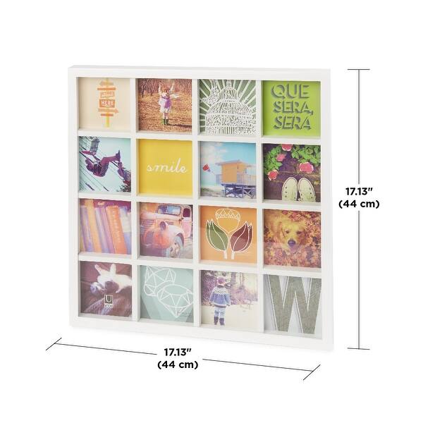 Umbra Gridart Photo Display Frame Overstock 10614125 The gridart photo display is a wooden wall mounted open frame for displaying favourite photos, postcards and mementos to create a unique and flexible display. umbra gridart photo display frame