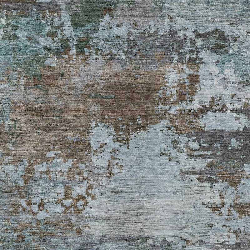 HomeRoots Abstract Transitional Rectangle Outdoor Rug - 10' X 14'