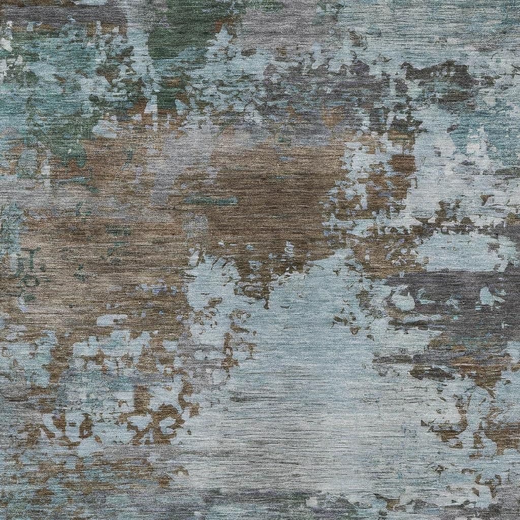 HomeRoots Abstract Transitional Rectangle Outdoor Rug