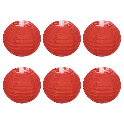 6pcs 4 Inch Folding Hanging Paper Lanterns for Wedding Home Party