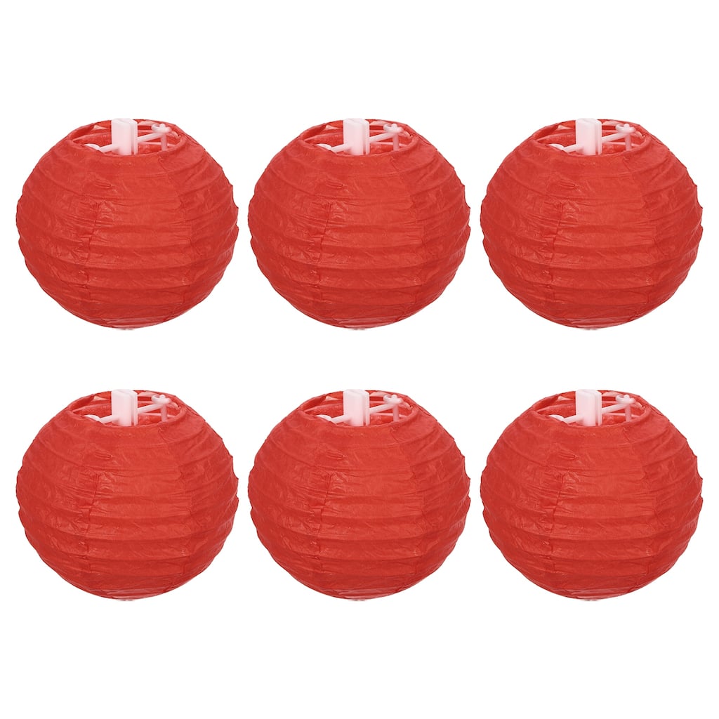 6pcs 4 Inch Folding Hanging Paper Lanterns for Wedding Home Party