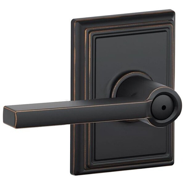 Schlage Latitude Privacy Door Lever Set with Decorative Addison
