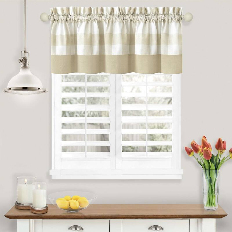 Hunter Window Curtain Valance - 58 x 14 - 58x14 - Tan