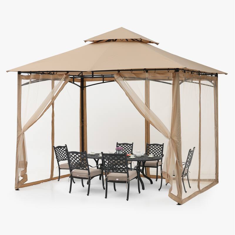 ABCCANOPY Patio Outdoor Gazebo for Double Roof Soft Canopy