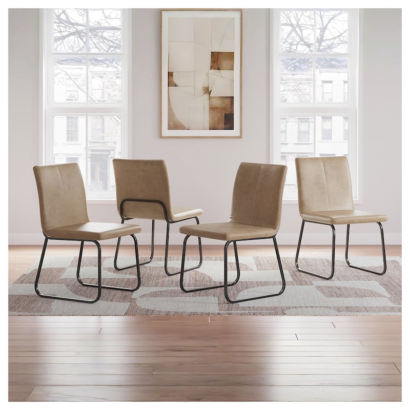Signature Design by Ashley Pharwynn Brown Dining Chair (Set of 4) - 18.63" W x 22.63" D x 34.88" H - 18.63" W x 22.63" D x 34.88" H - Dining Height - Brown - Set of 4