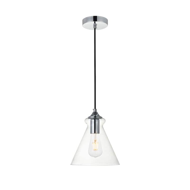 1-Light 8 inch Pendant with Clear Glass