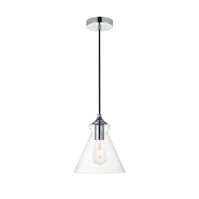 1-Light 8 inch Pendant with Clear Glass