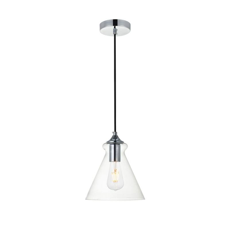 1-Light 8 inch Pendant with Clear Glass