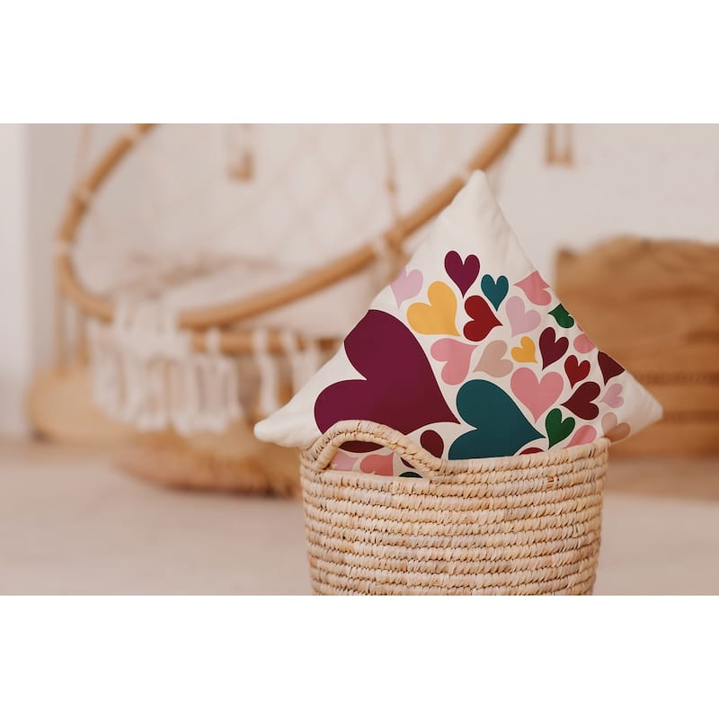Hearts All Around Valentine's Day Decorative Indoor Pillow