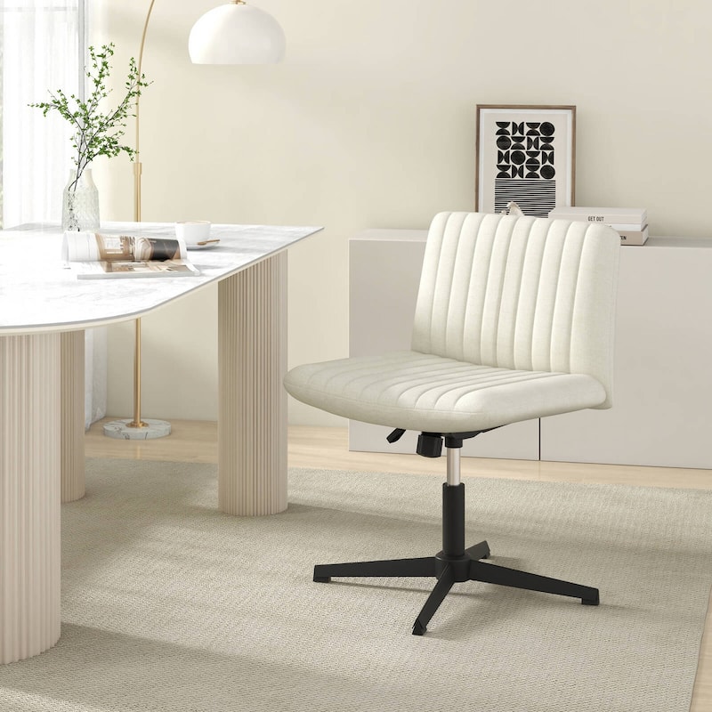 Costway Criss Cross Legged Office Chair Ergonomic Mid Back Computer - See Details