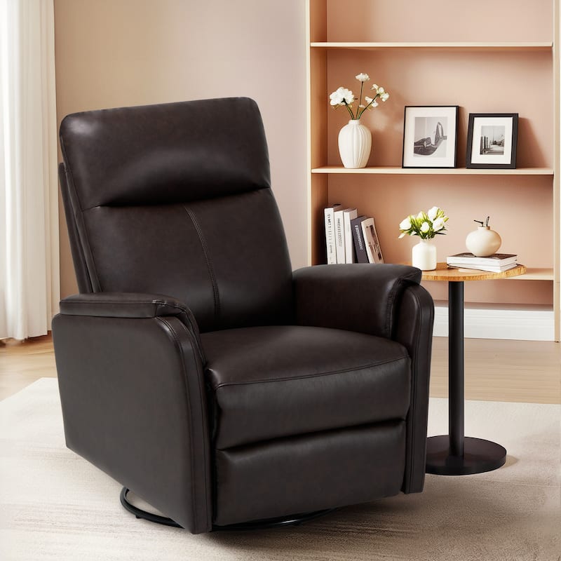 Fabric Recliner Sofa Chair Swivel Rocking Footrest-Single Seat for Living Room