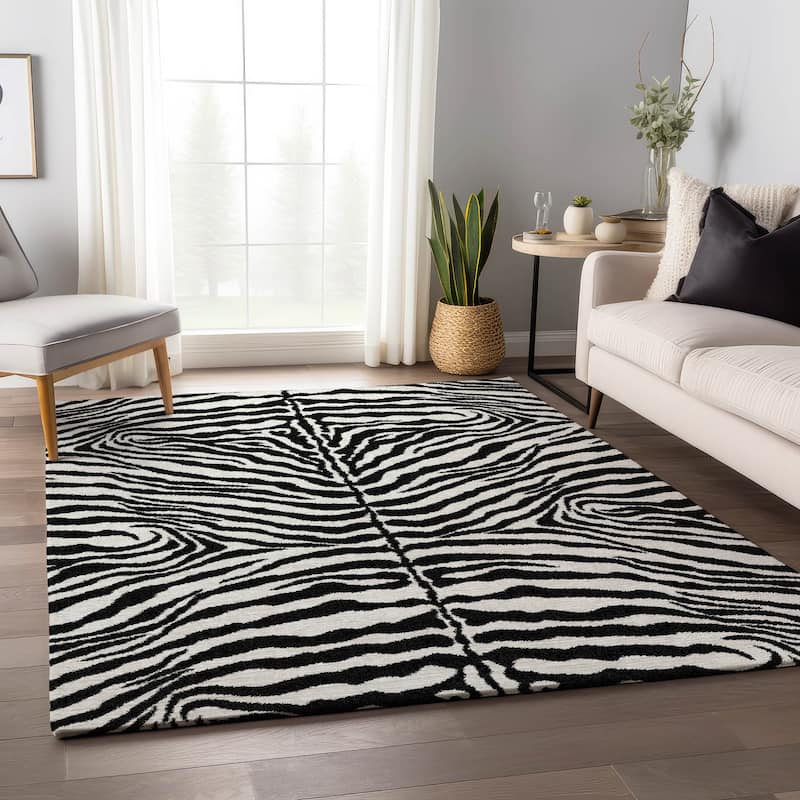 Premium Washable Super Soft Animal Print Mayfield Rug - Pearl - 10' x 14' - Rectangle