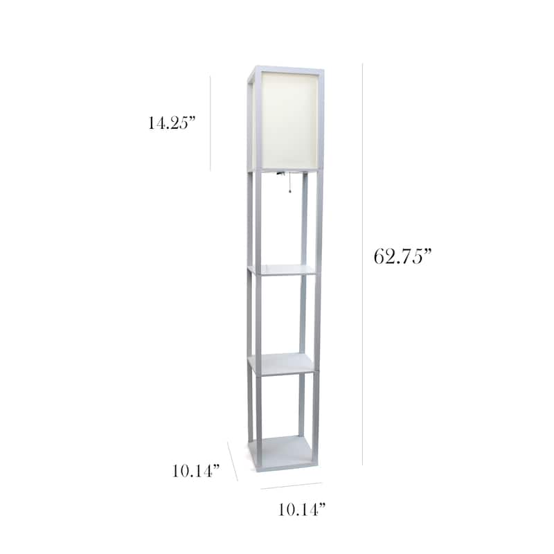 Porch & Den Victorine Floor Lamp Etagere Organizer Storage Shelf